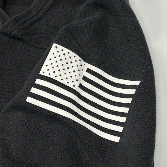 Under Armour Freedom Hoodie Boys YXL Black Flag Graphic Pullover Sweatshirt - Picture 4 of 9